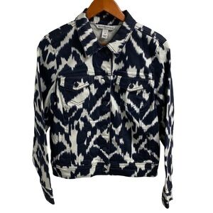 NWT Navy blue and white button down ladies jacket‎ Jones New York PM